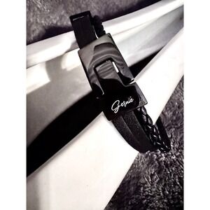 Gernie Montebello Premium Italian Leather Mens Black 3-Strap Bracelet Brazil Lg.